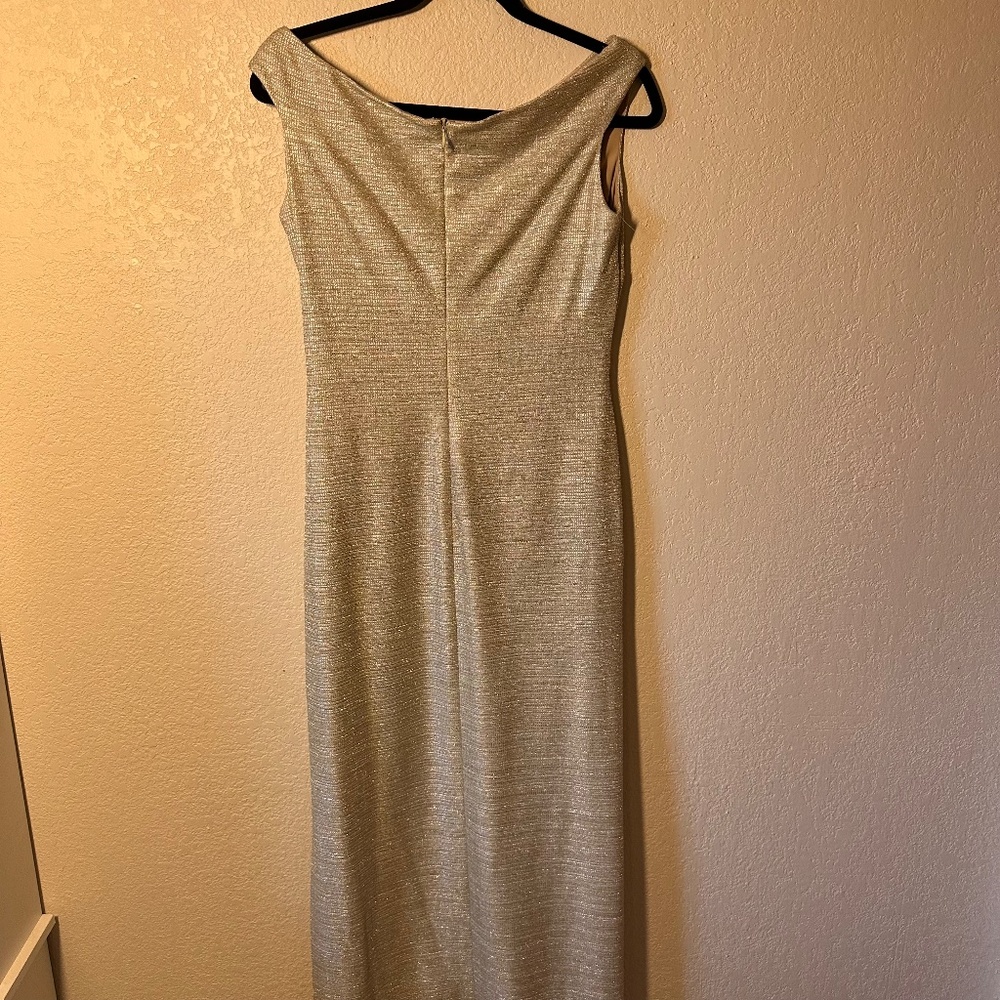 Ralph Lauren Metallic‎ Silver Evening Gown – Size 8 - Picture 5 of 10